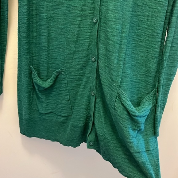 Torrid green knee length cardigan size 00 - Picture 4 of 4